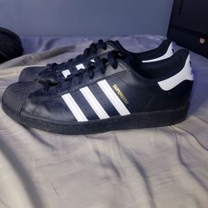 adidas Men's Superstar Shoes, Sneakers, Low Top , Leather Size 12 US